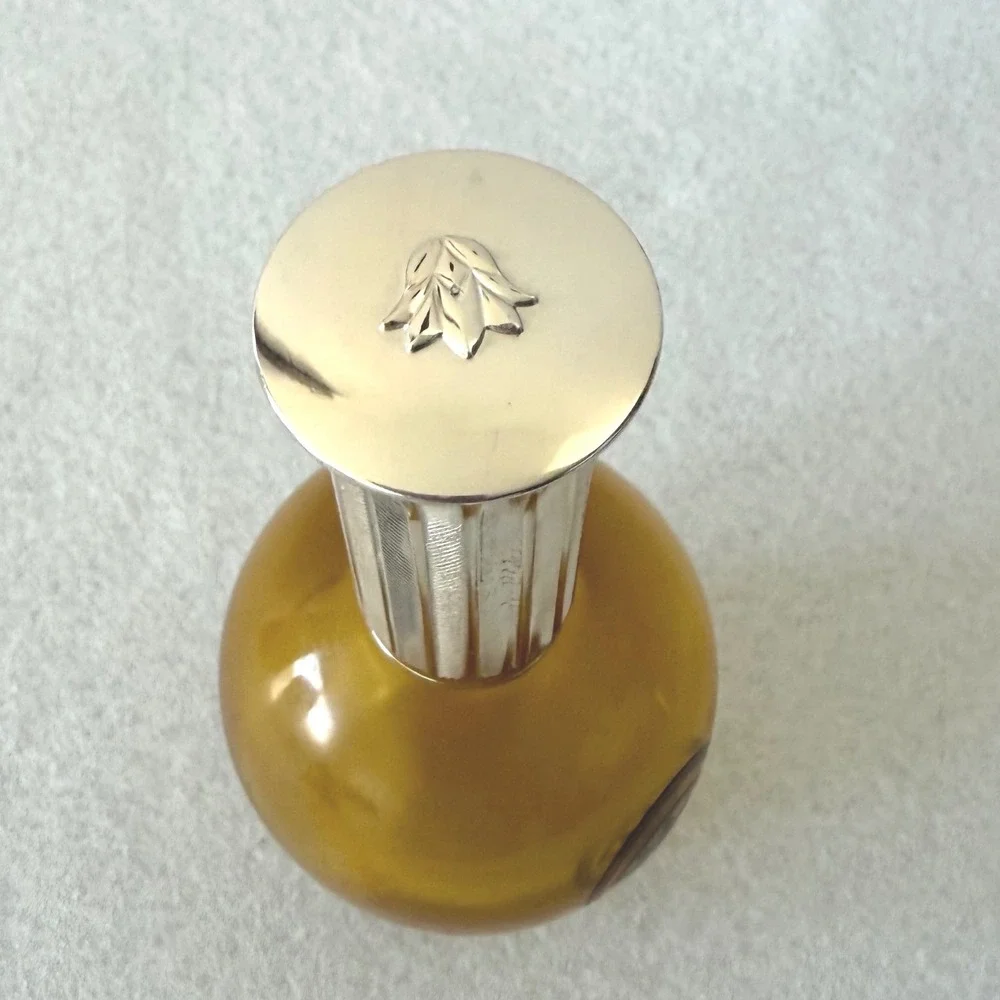 Vintage Avon Queen's Gold Cologne Mist Bottle 3 oz‎ Amber Glass Empty